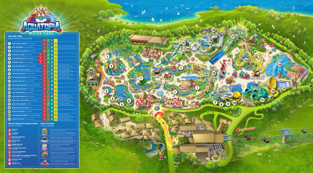Fun map at Aquatopia