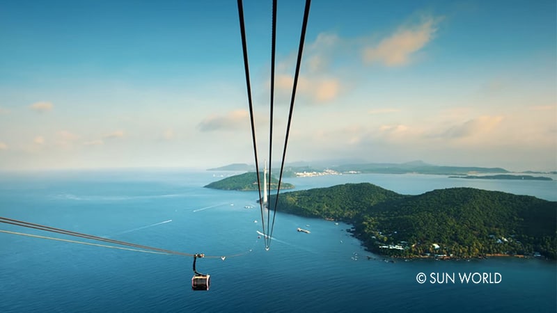 Sun World Hon Thom Natural Park is located on the romantic island of Hon Thom, connected to Southern Phu Quoc by the world's longest 3-wire cable car system.