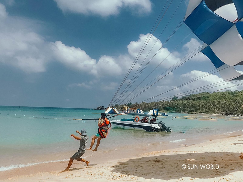 The sea games at Sun World Hon Thom Nature Park bring endless fun experiences for tourists.
