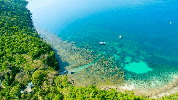 An Thoi archipelago has a unique and multicolored aquatic ecosystem, next to Hon Dua, Hon Thom, Hon Roi.