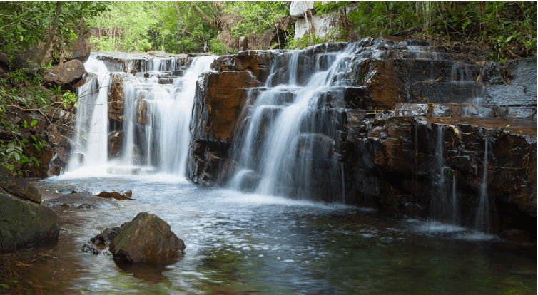 Da Ngon Stream with charming mountains and streams at the amusement park of Phu Quoc Northern Island (collectibles)