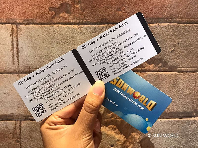 Tickets for Hon Thom cable car and Aquatopia Water Park
