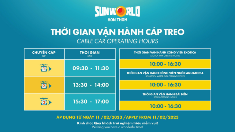 [THÔNG BÁO] THỜI GIAN VẬN HÀNH – TỪ NGÀY 11/2/2023