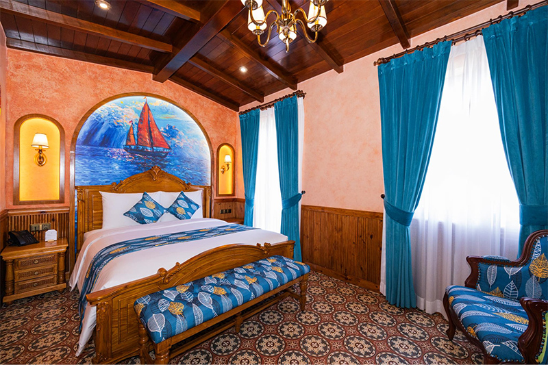 Không gian ngủ của Venice Hotel Phú Quốc